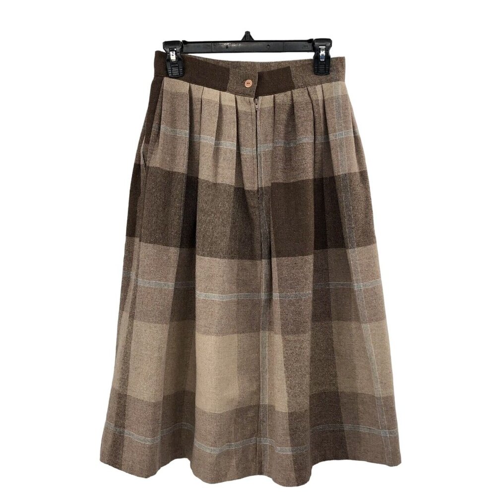 Vintage Plaid Skirt Womens 11 Used Pockets Plaid - Picture 2 of 12